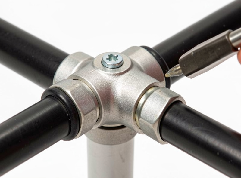 EMT conduit frame corner joined with a structural slip-fit fitting and set screw for a golf simulator enclosure